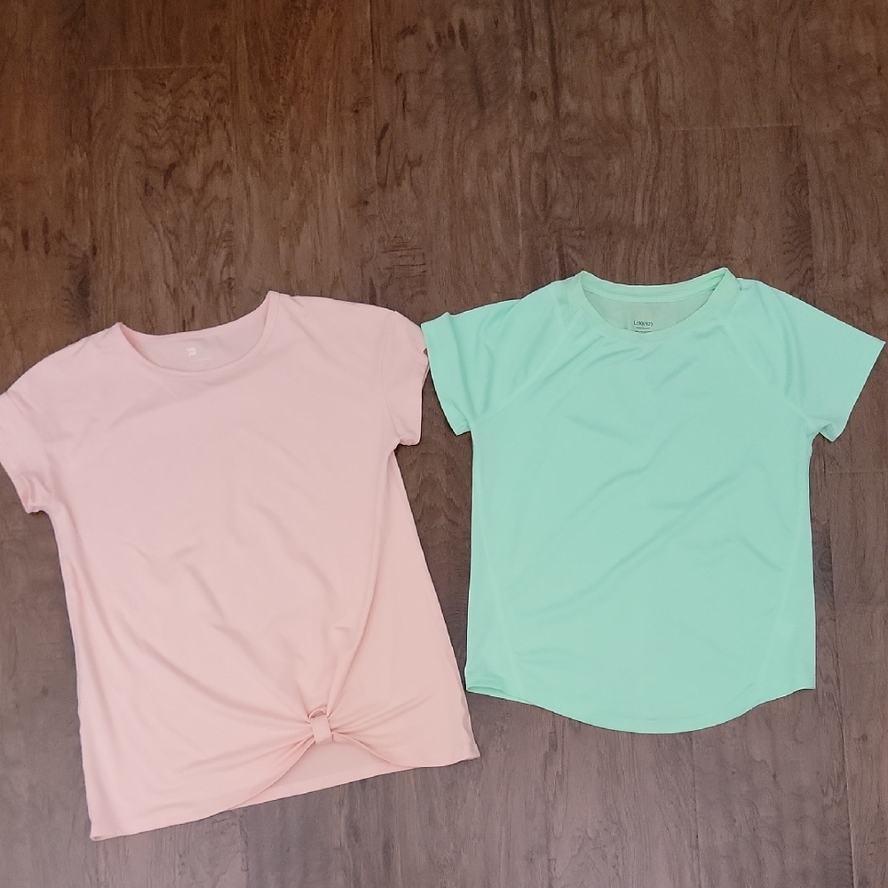 Kids Peach and Mint Athletic T-Shirts
